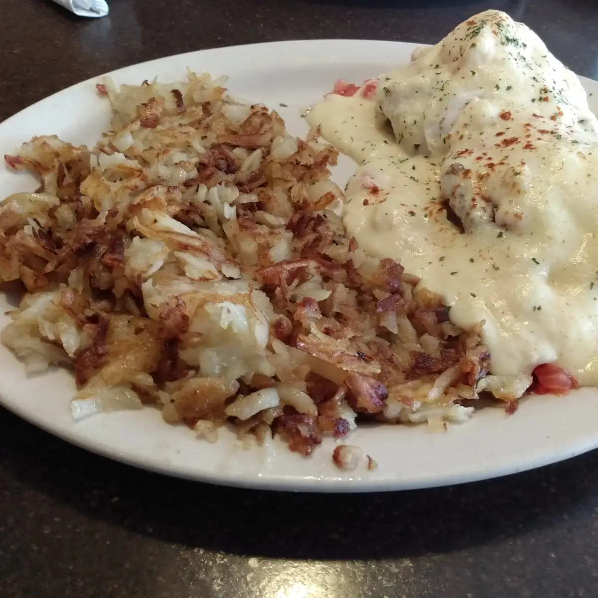 Biscuits and Sausage Gravy w Cheese