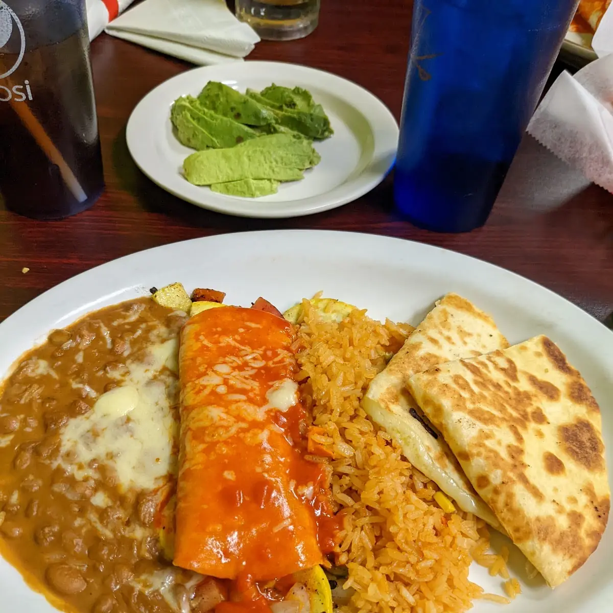 Pick 2 Veggie Enchiladas Cheese Quesadilla