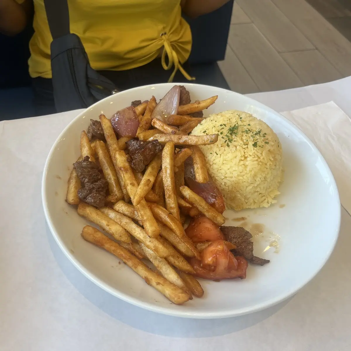 Beef Fried Rice with French Fries