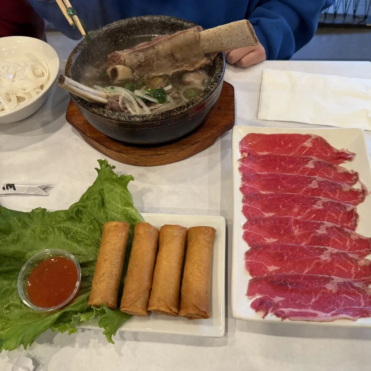 Short Rib and Egg Rolls