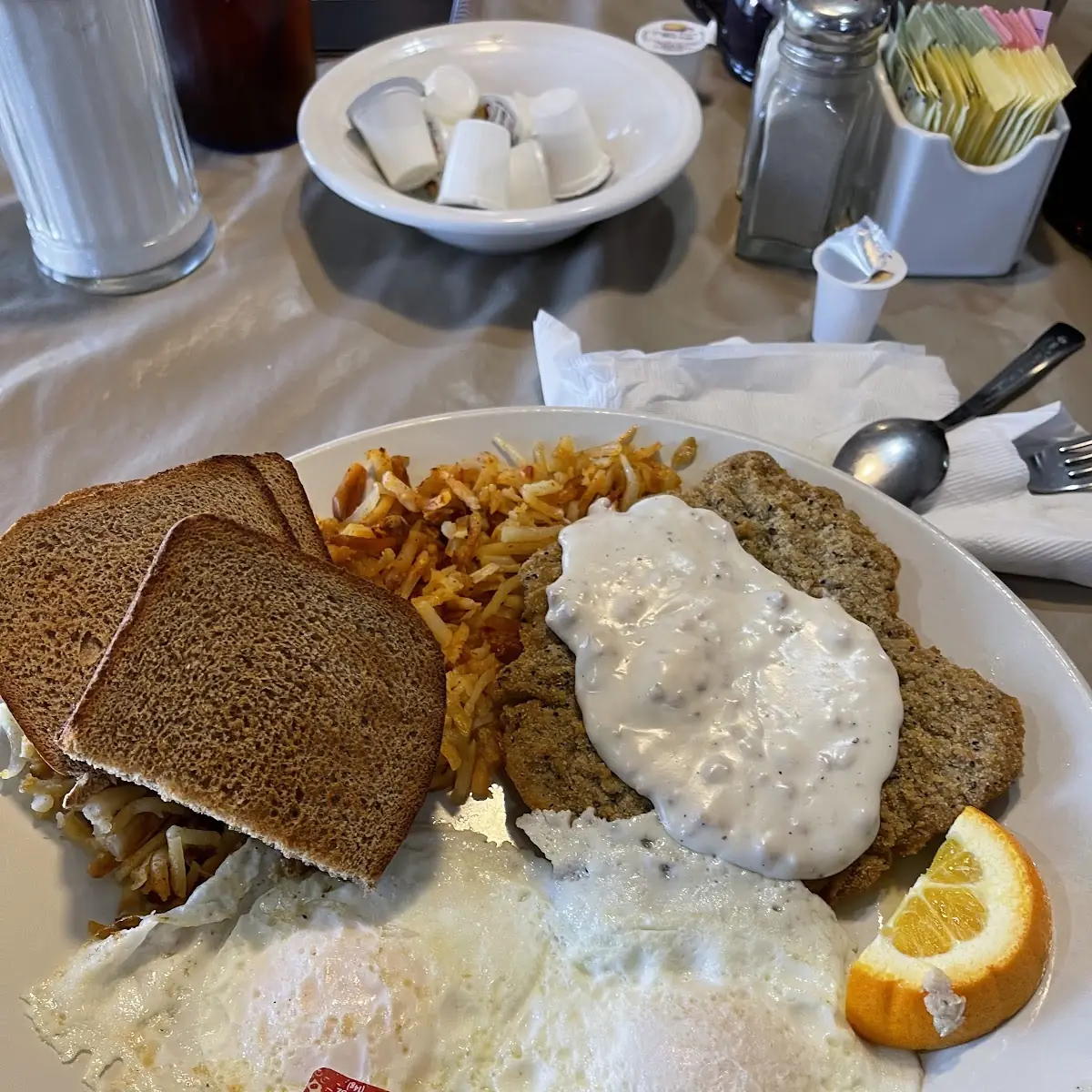 Country Fried Steak and Eggs