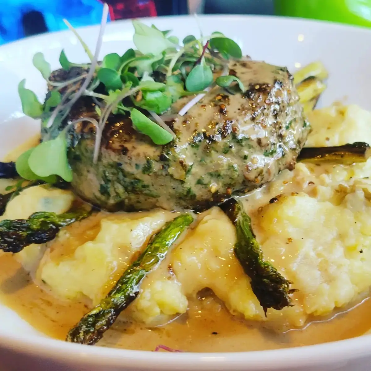 Filet Mignon on Mashed Potatoes