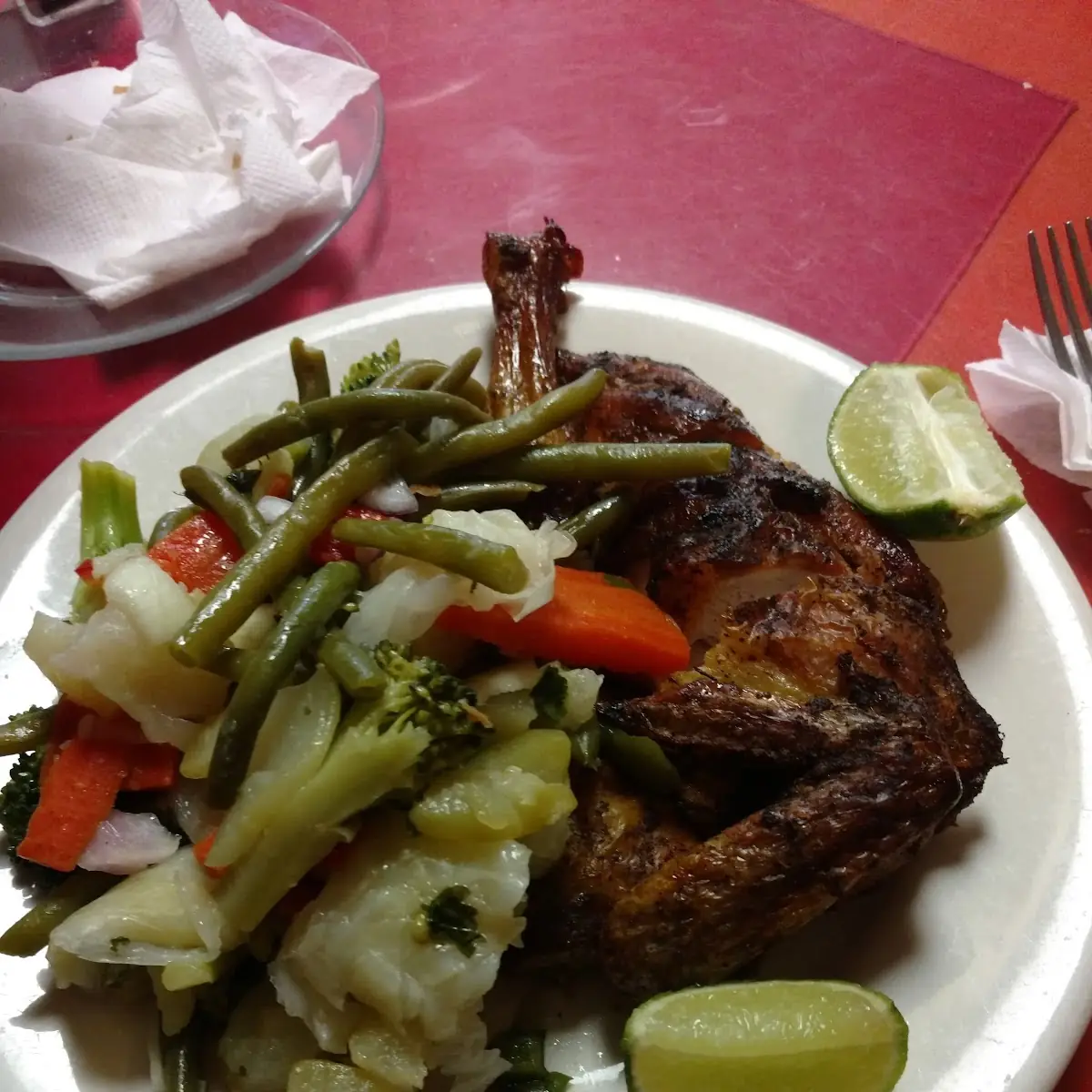 Baked Chicken with Mixed Vegetables Salad
