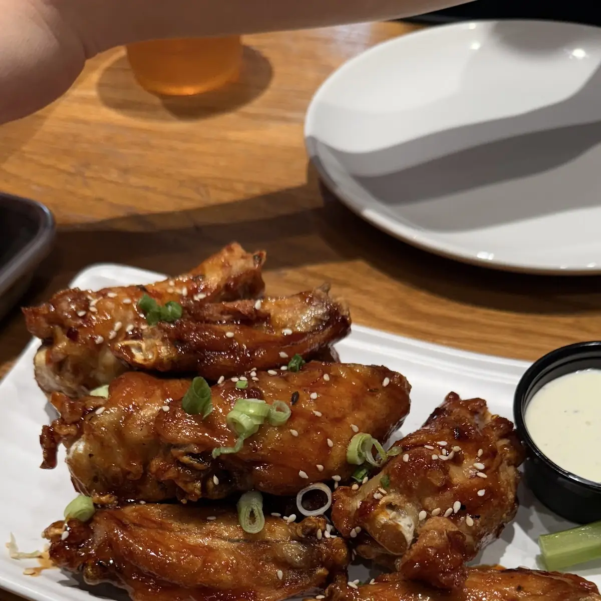 Fried Calamari and Chicken Wings