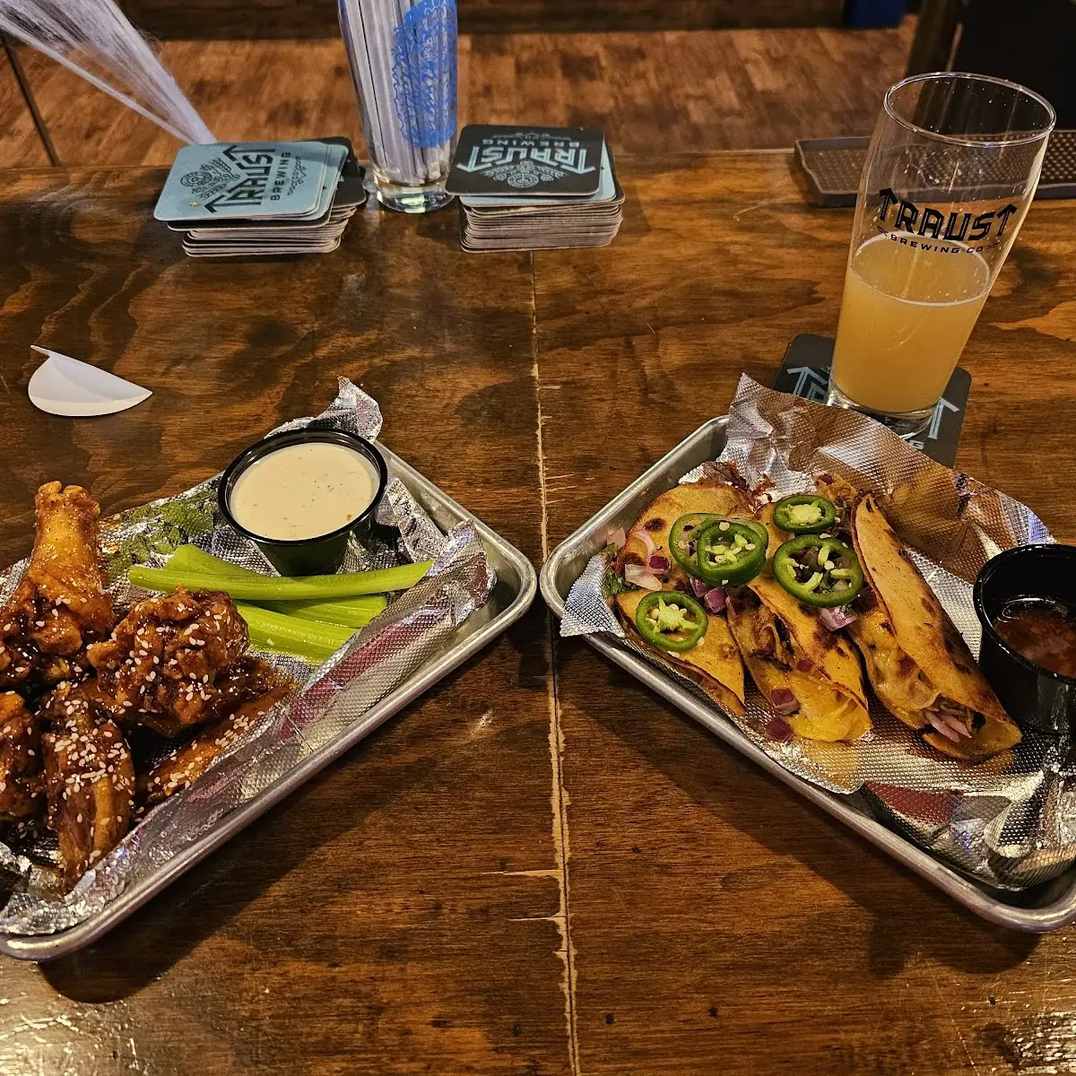 Korean BBQ Wings and Birria Tacos