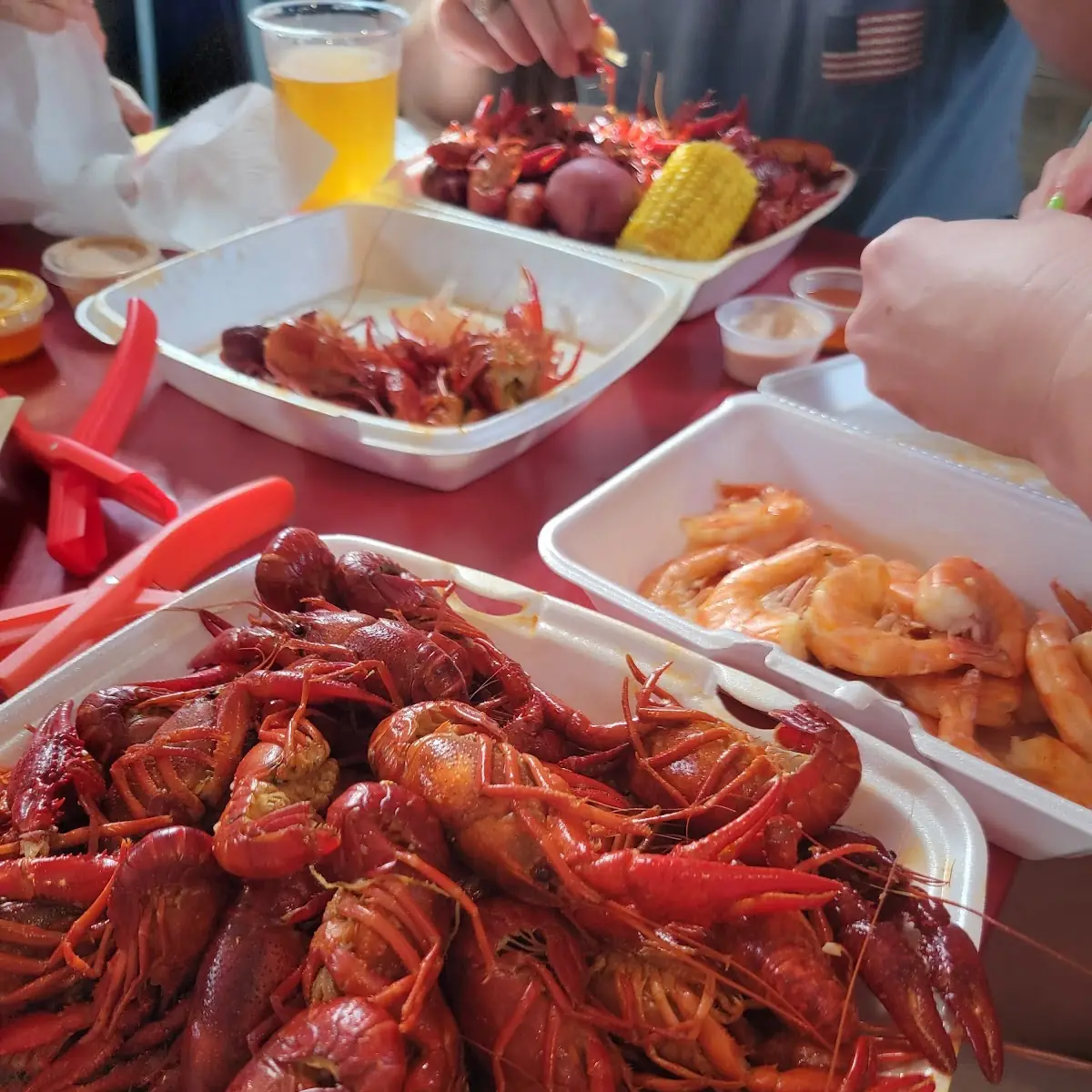 Boiled Crawfish with Corn and Potatoes