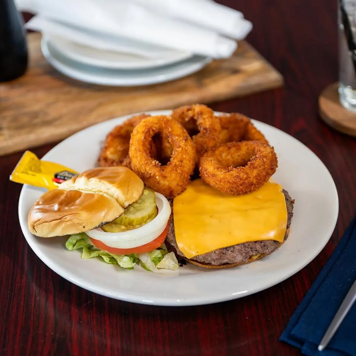 Fried Onion Rings and Mushrooms