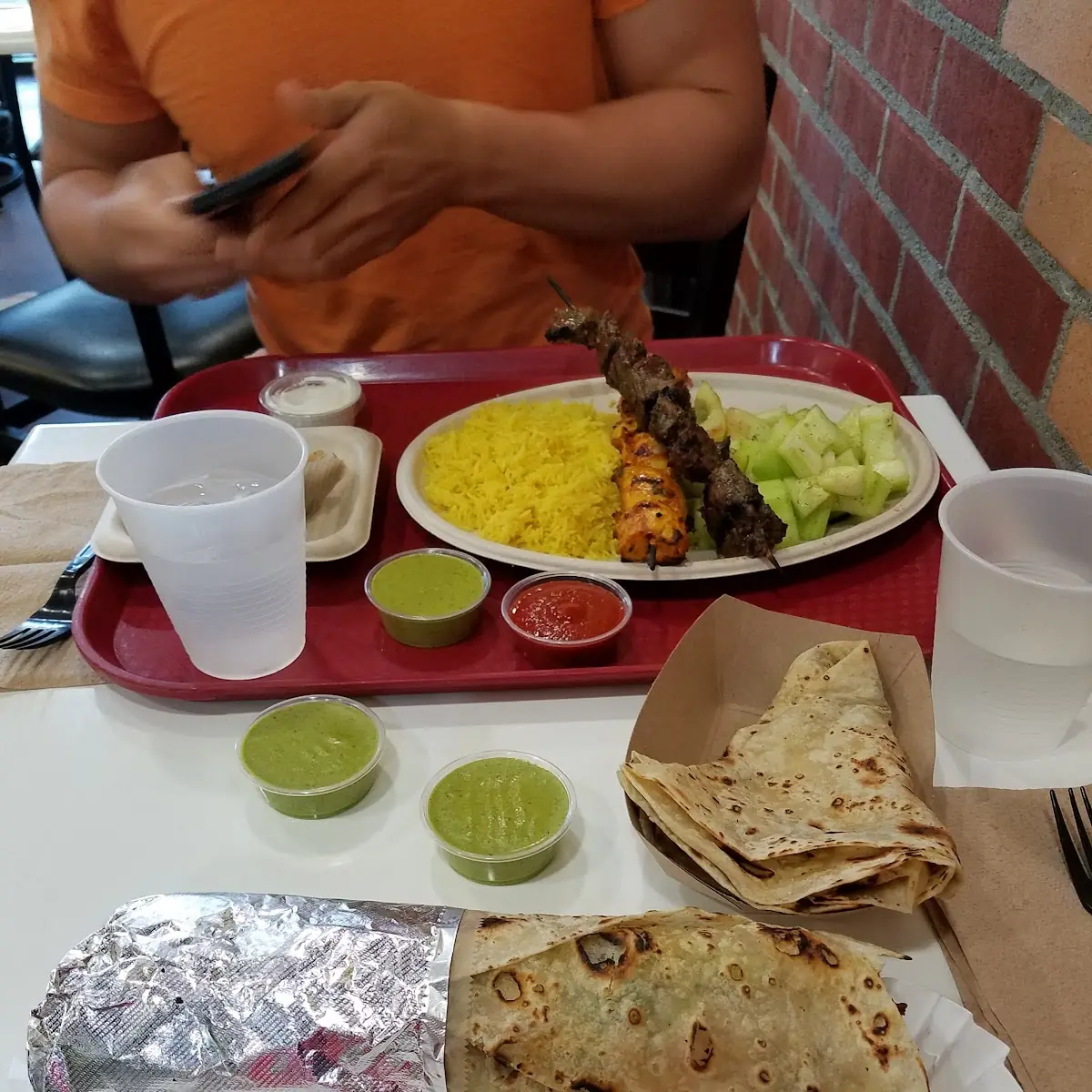 Steak and Chicken Kebab Plate