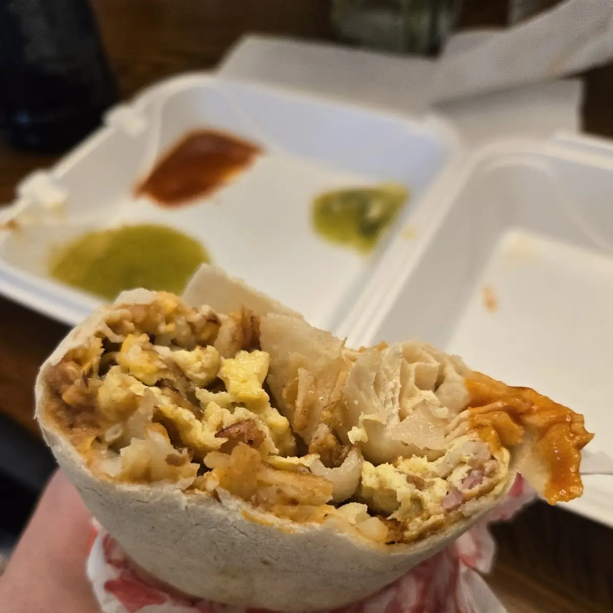 Breakfast Burrito with Chile Verde
