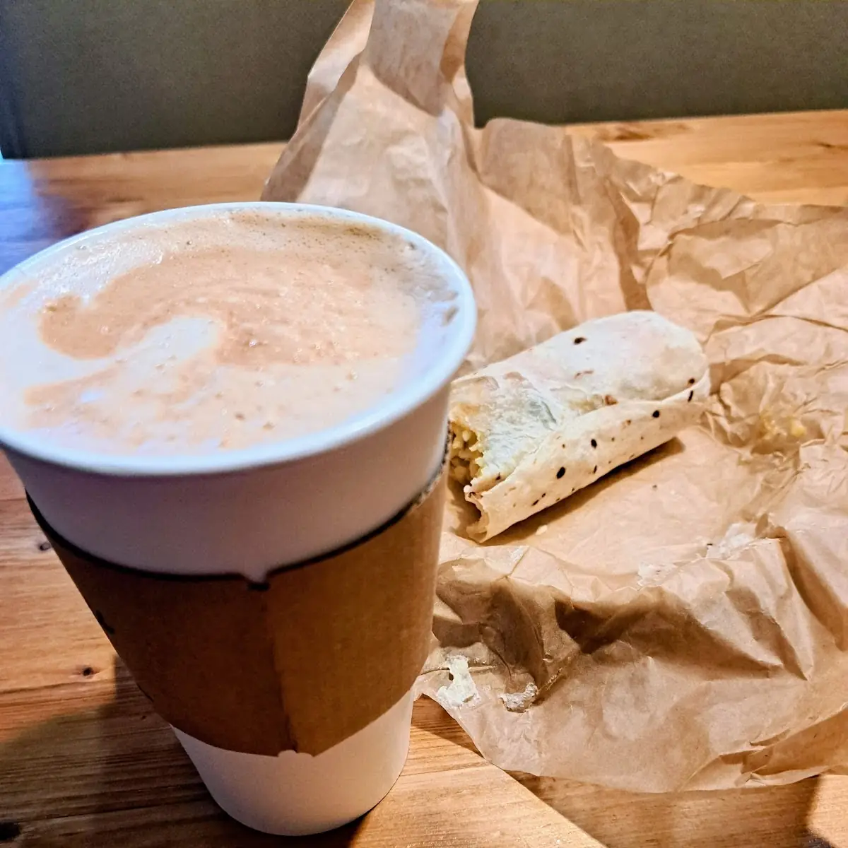 Latte Breakfast Burrito