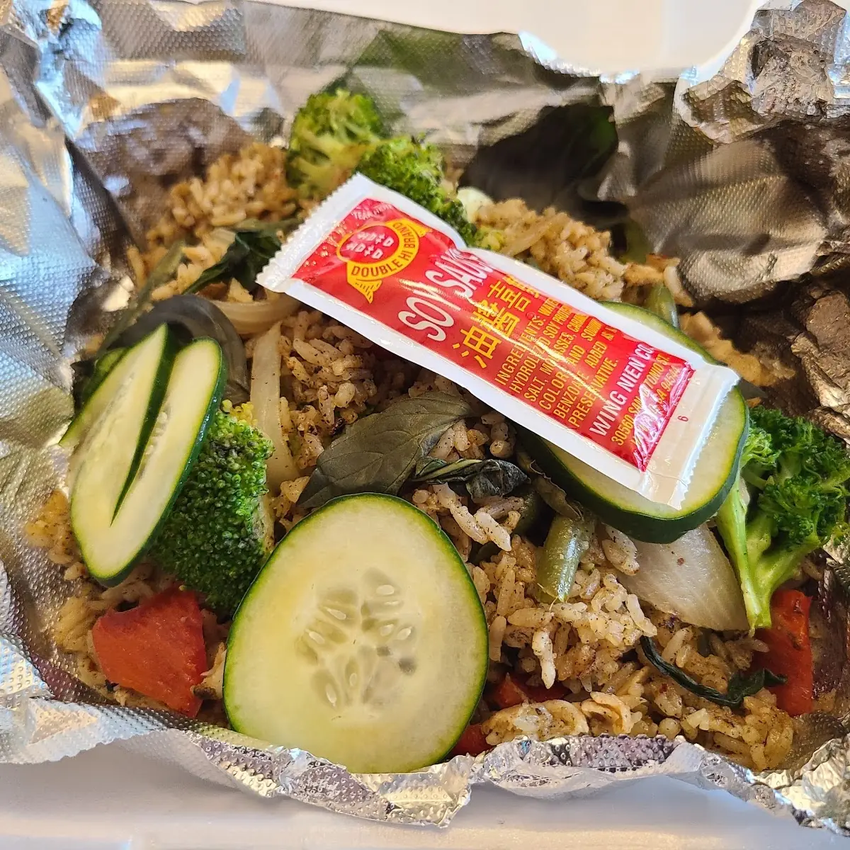 Thai Basil Fried Rice with Chicken