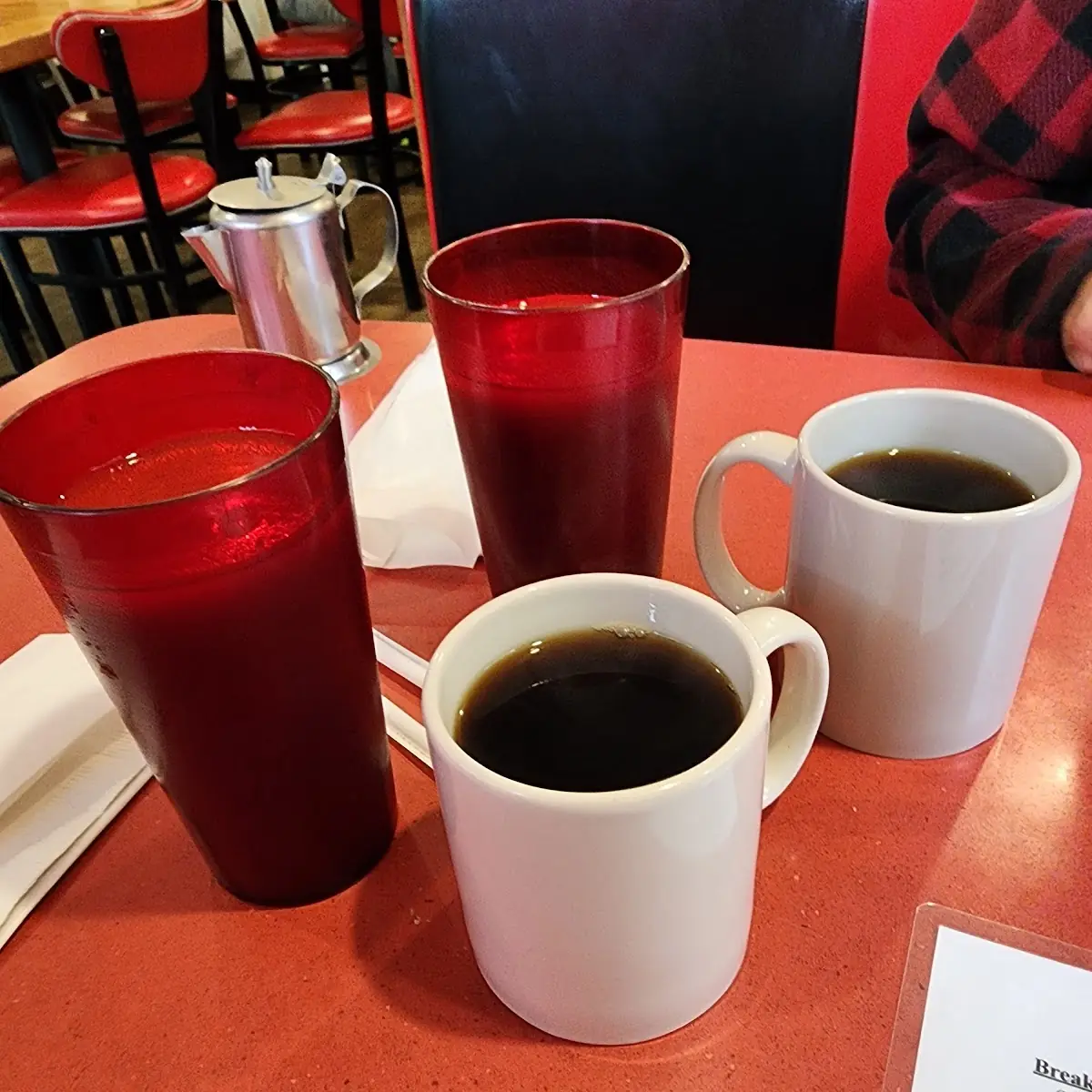 Coffee and Tomato Juice