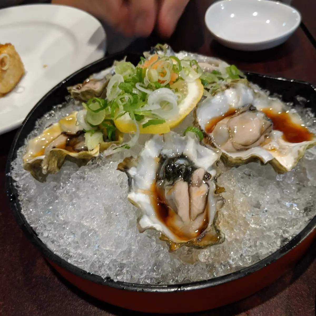Oysters in Shell with Special Ponzu Sauce