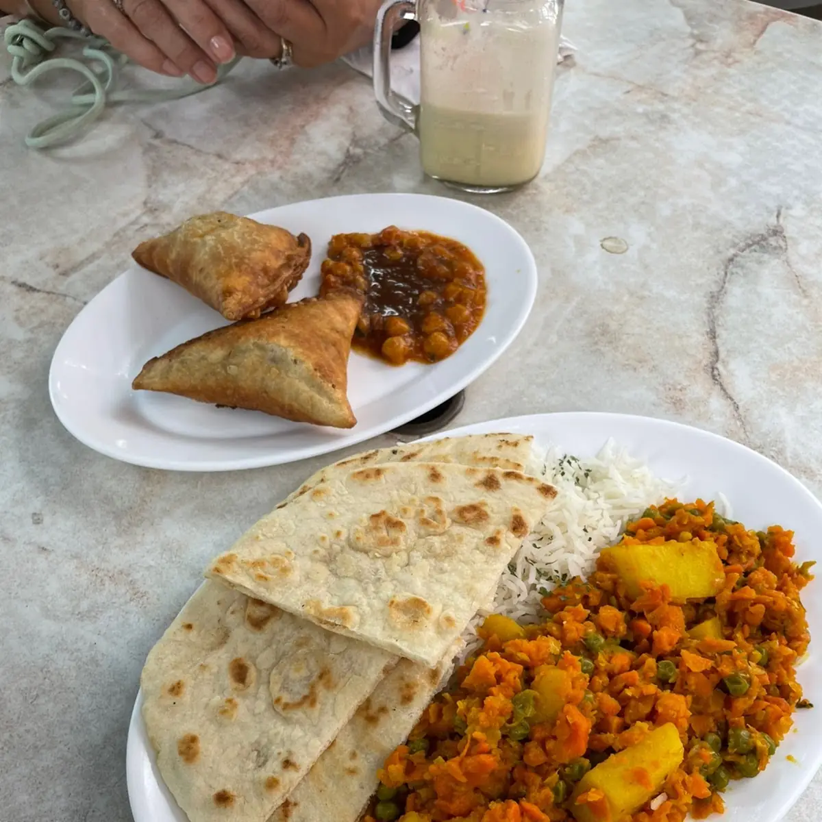 Navratan with Samosas, Ambrosia Family Restaurant