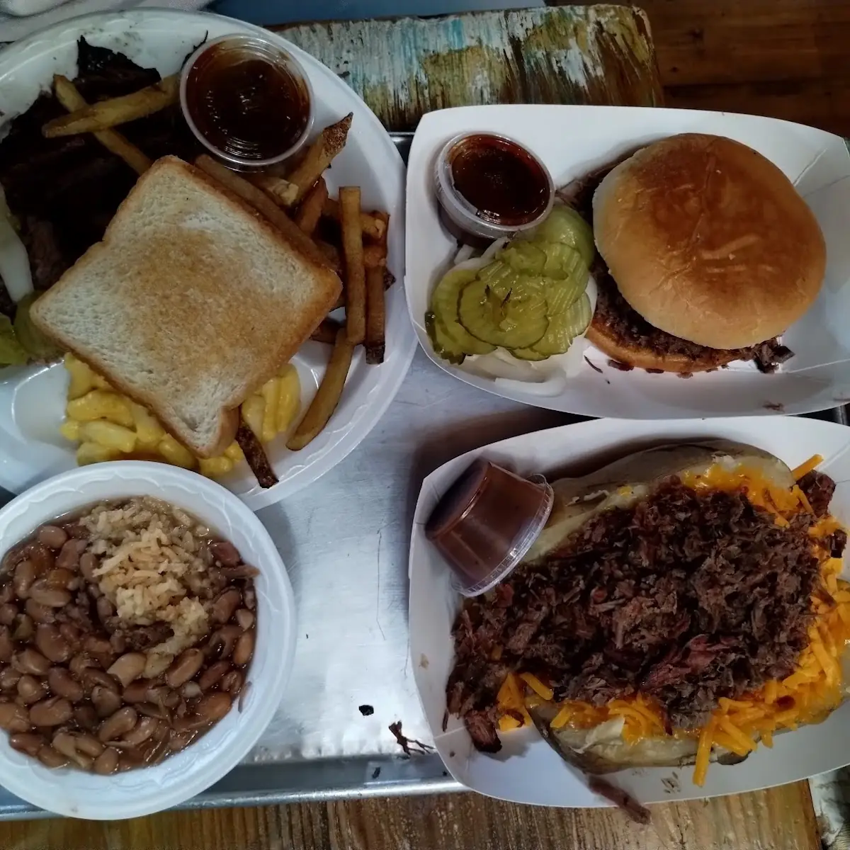 Loaded Baked Potato Brisket Brisket Sandwich