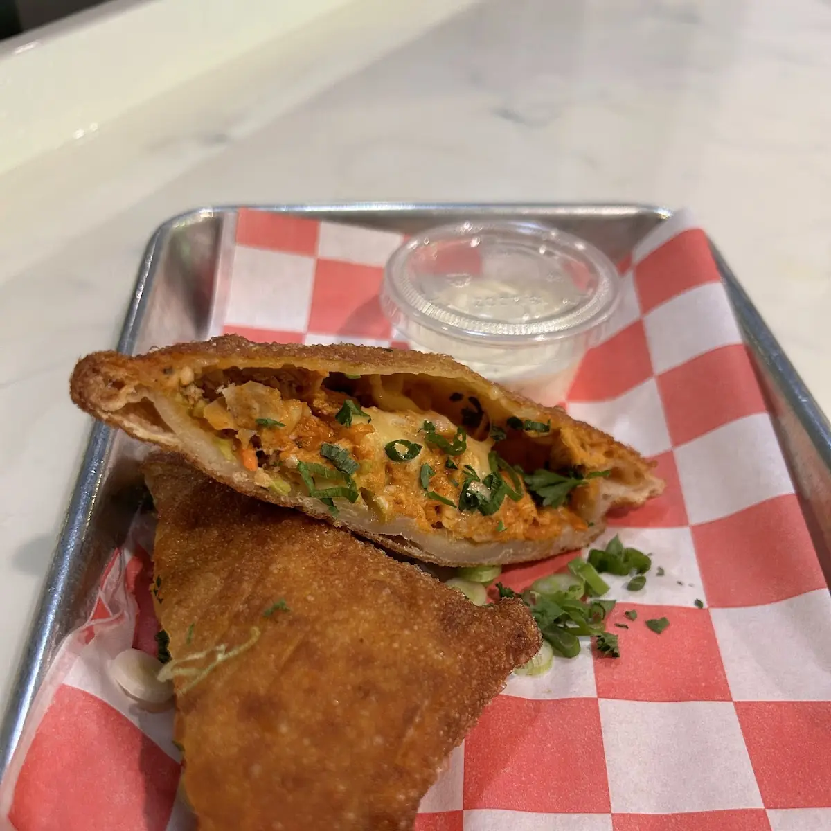 Buffalo Chicken Egg Roll