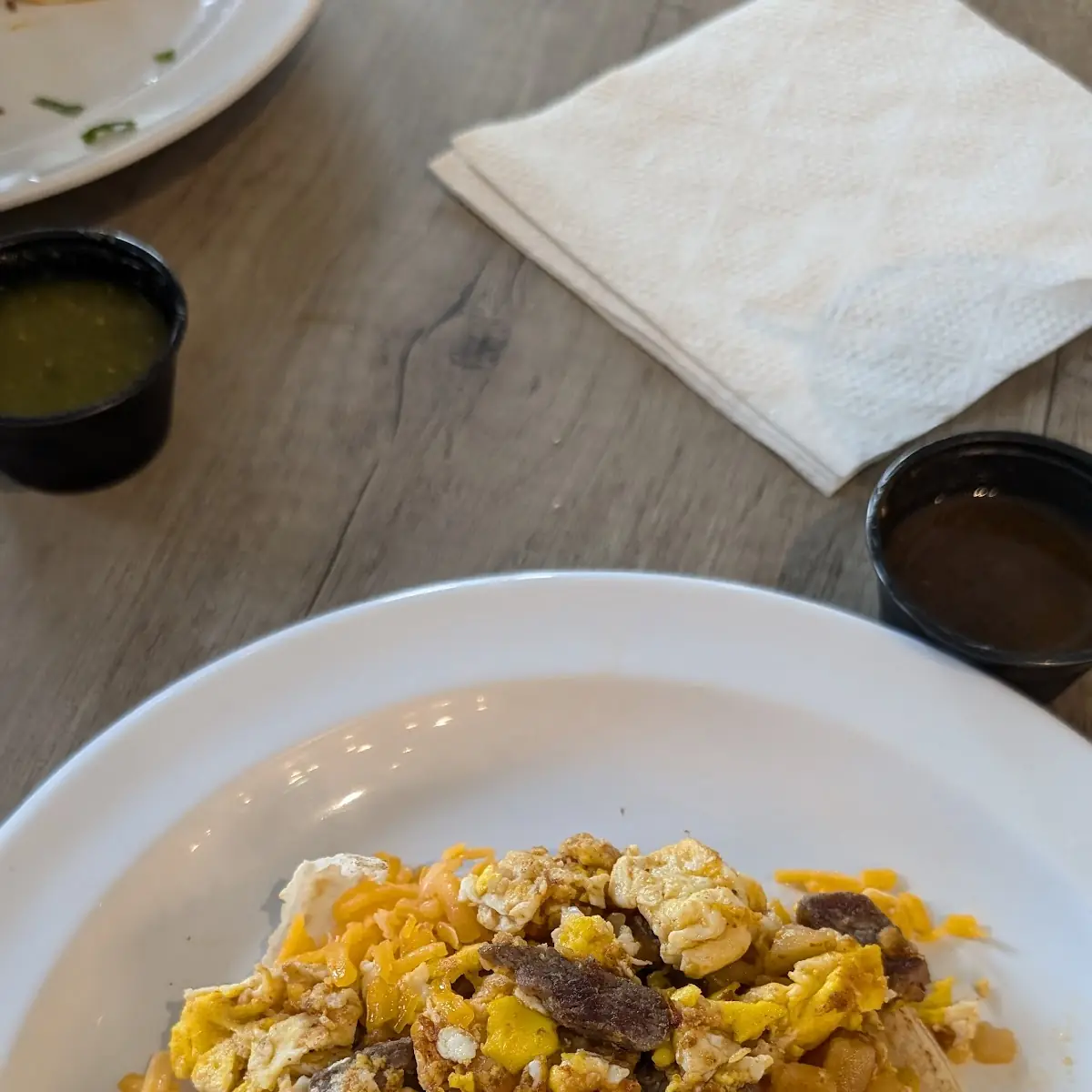 STEAK, EGG, POTATO & CHEESE