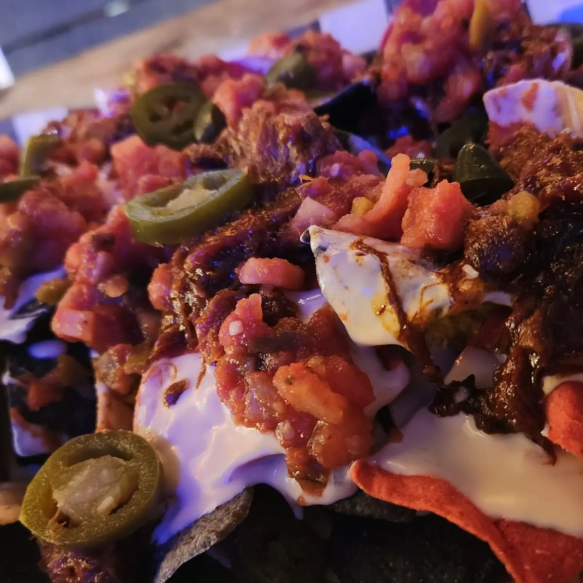 Pork Nachos Supreme