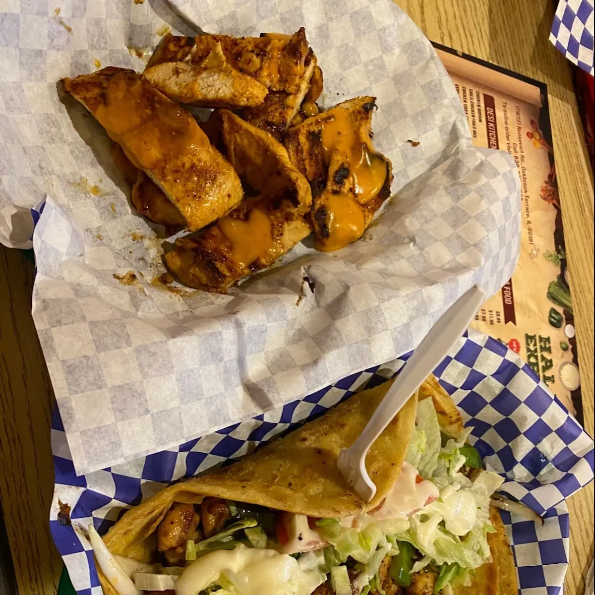 Paratha Chilli Chicken Wrap