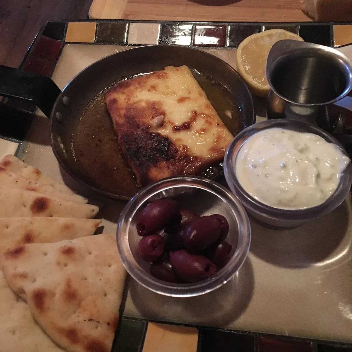 Halloumi Saganaki, The Olive Tree