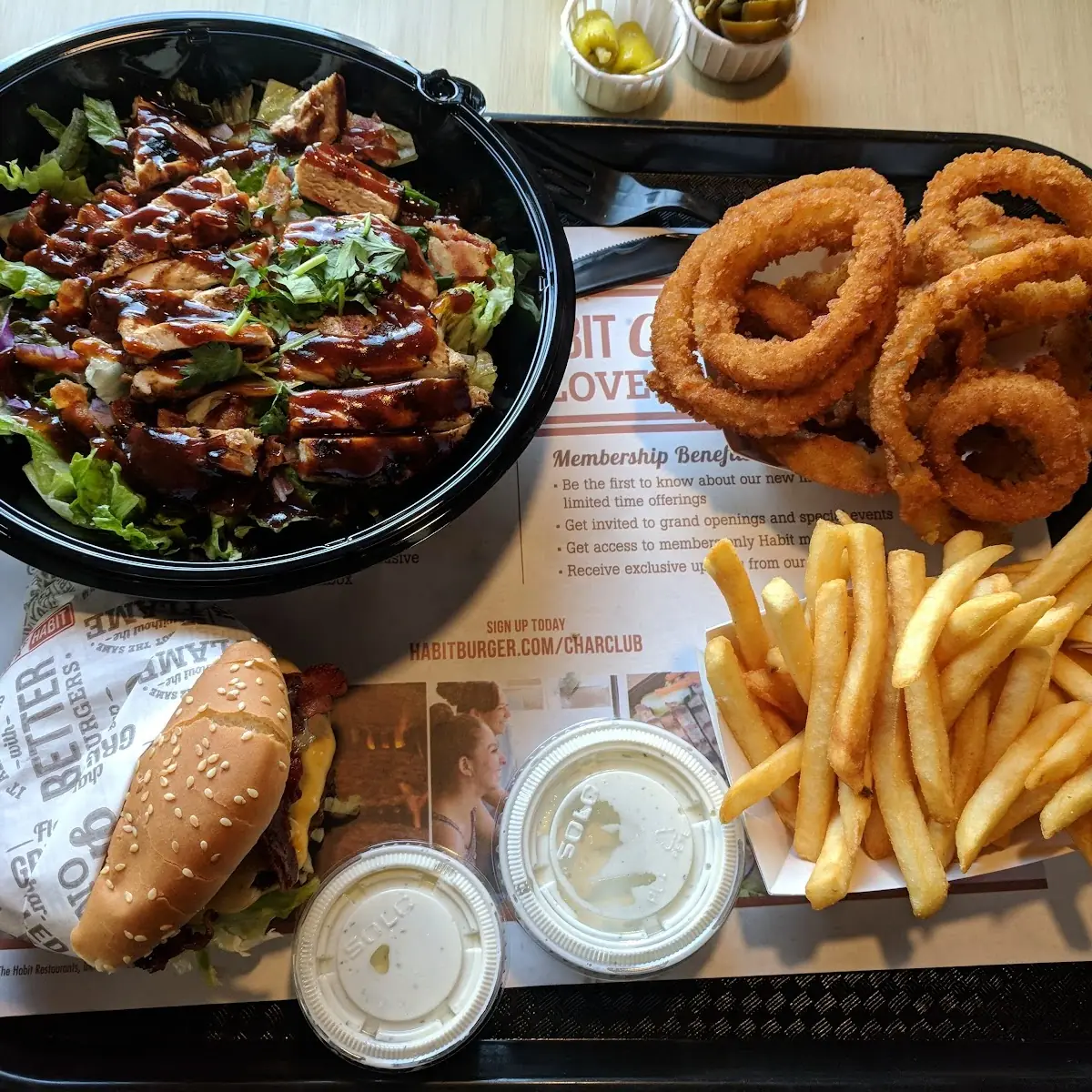 BBQ Bacon Cheddar Burger Chicken BBQ Salad Combos