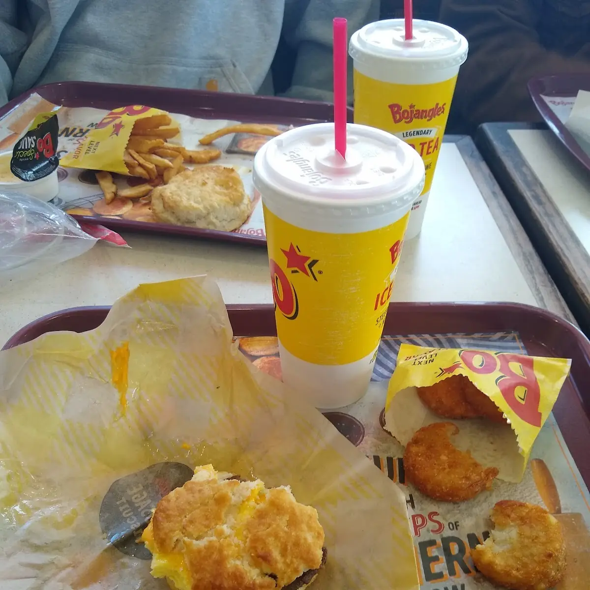 Sausage Egg and Cheese Biscuit with Hash Browns