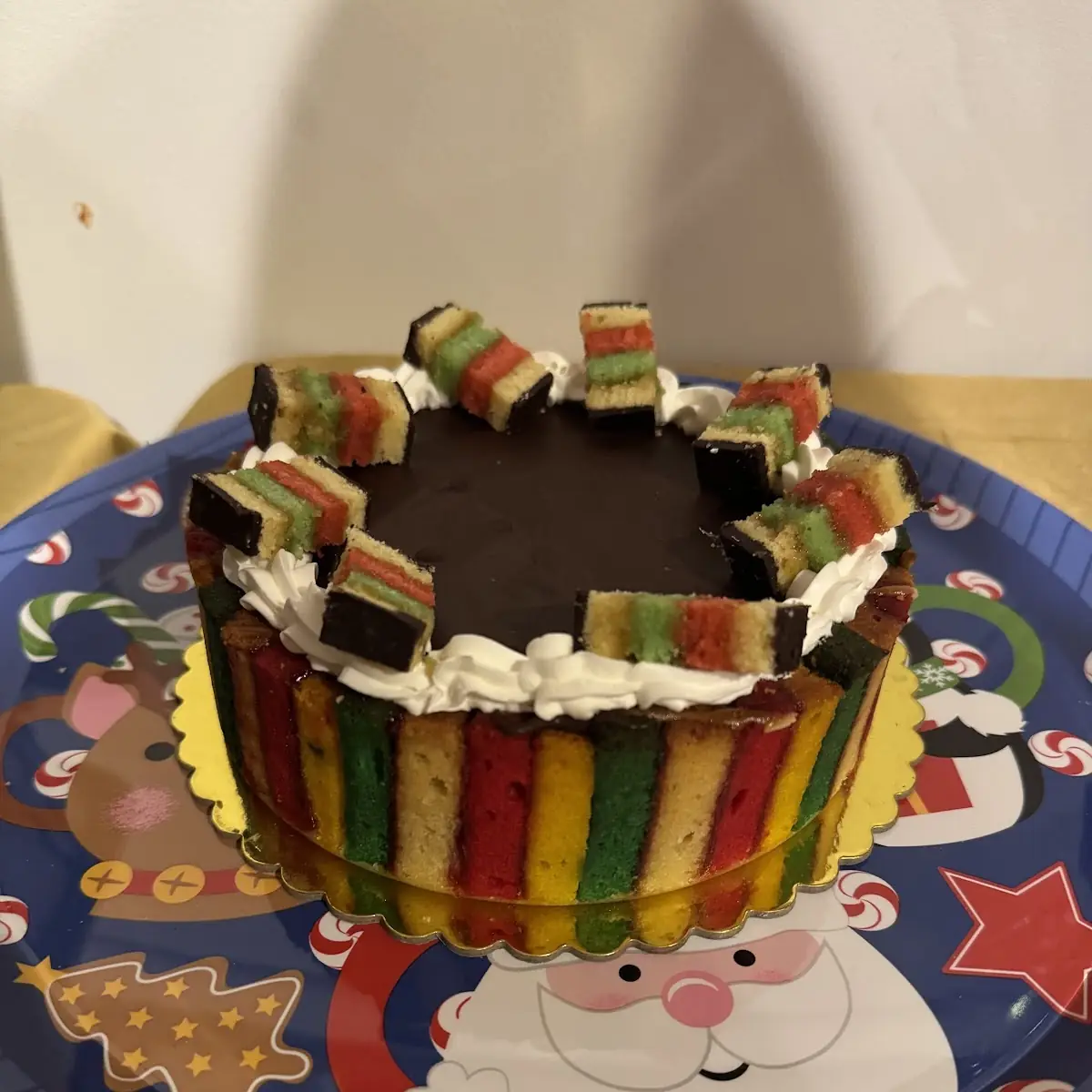 Rainbow Cookie Cheesecake