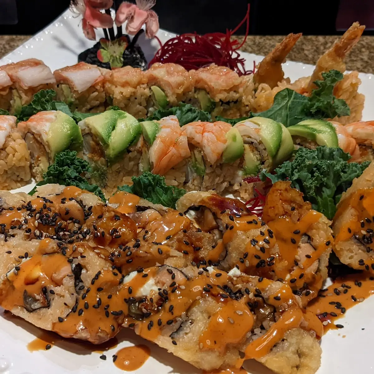 Monster Roll Sakura Roll Tempura Bagel Roll