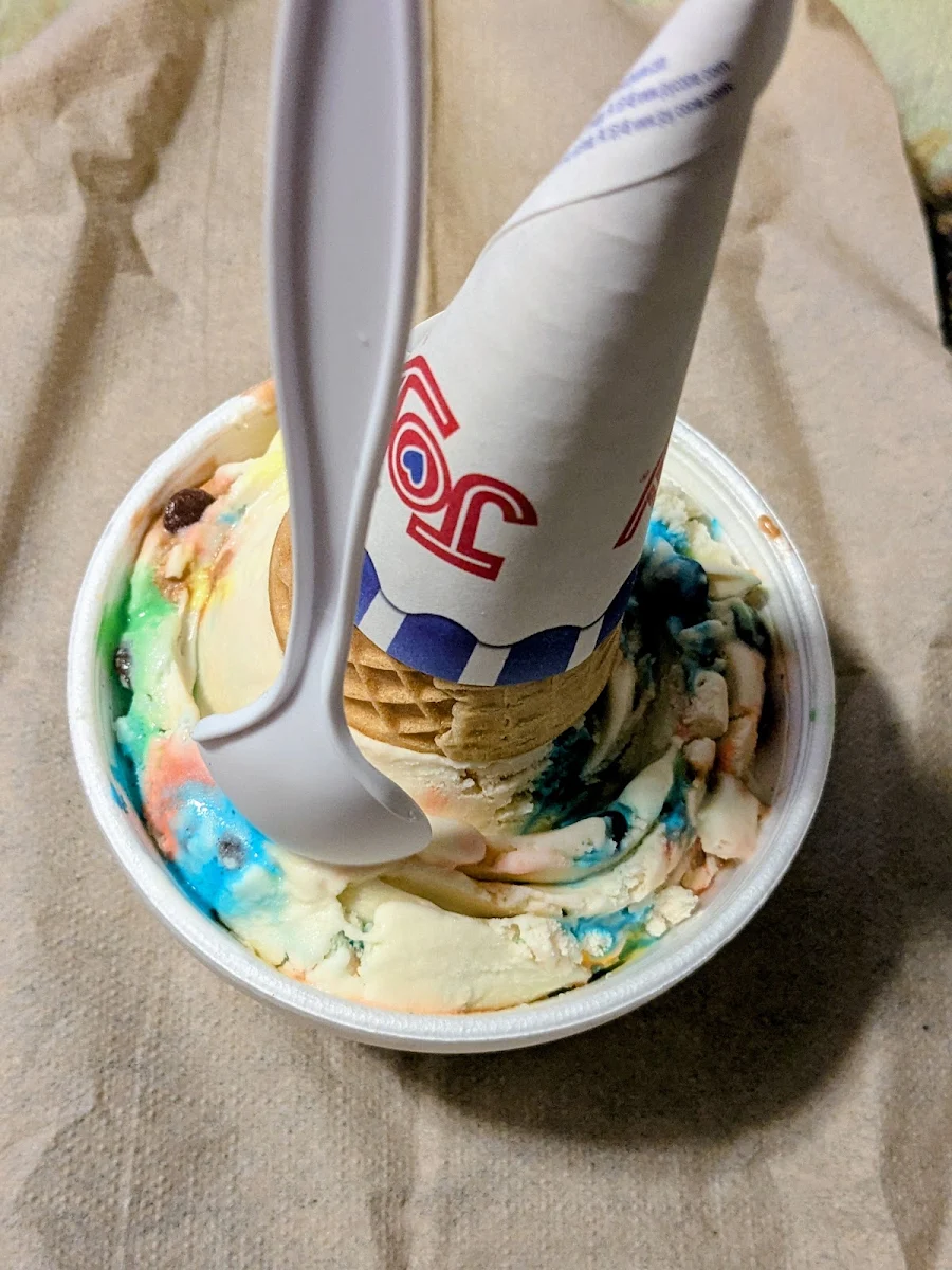 M&M Ice-Cream with Sugar Cone
