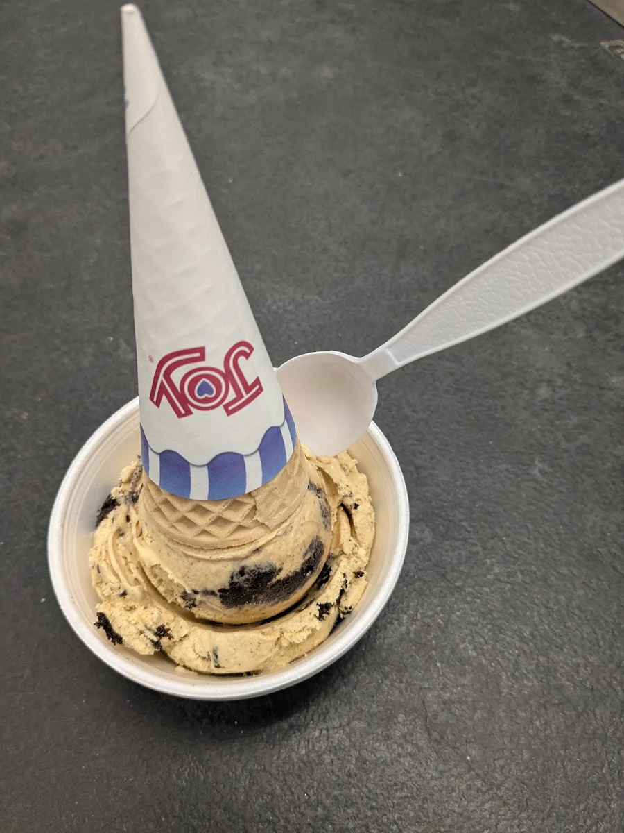 Pumpkin Oreo Ice-Cream with Sugar Cone