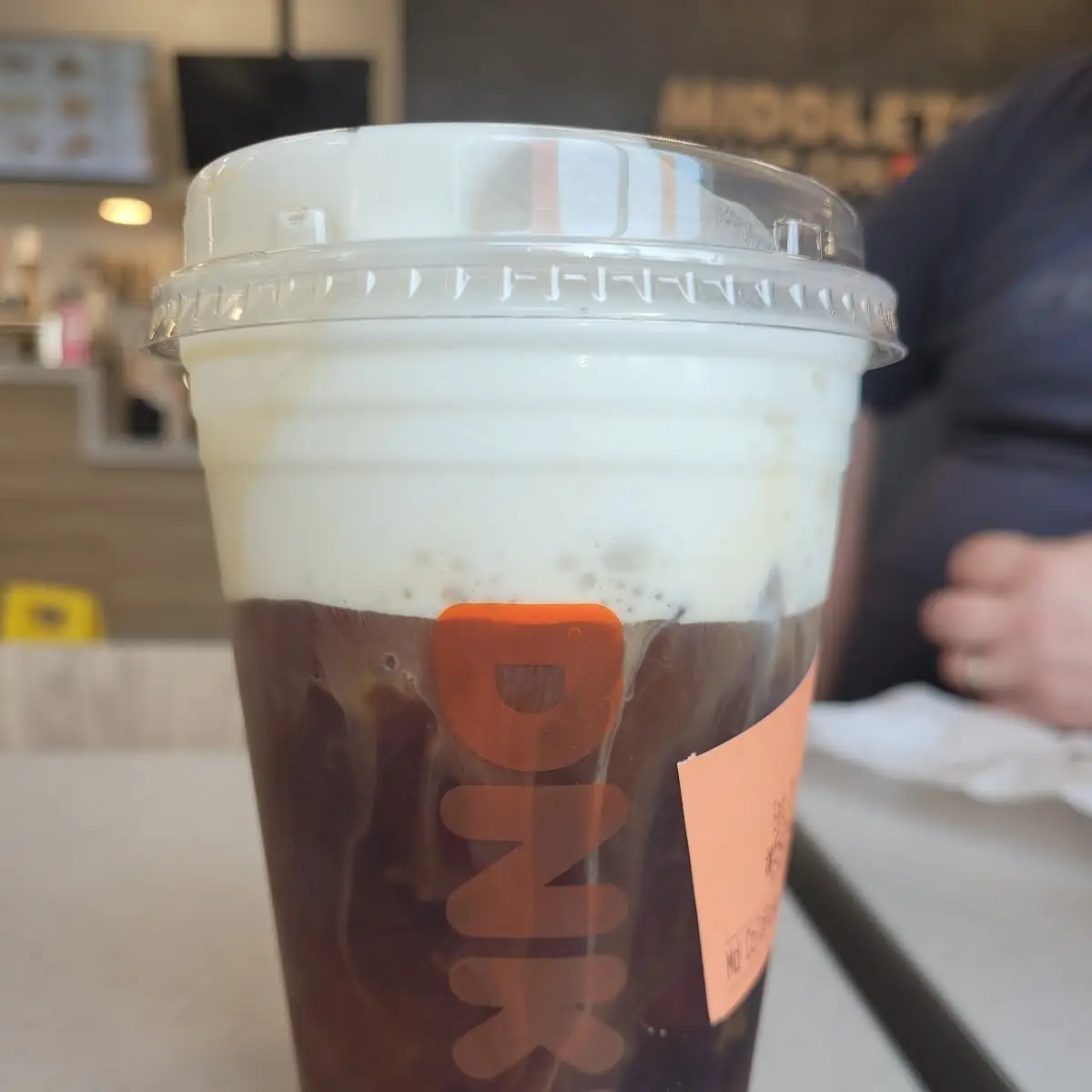 Americano Coffee with Sweet Cold Foam