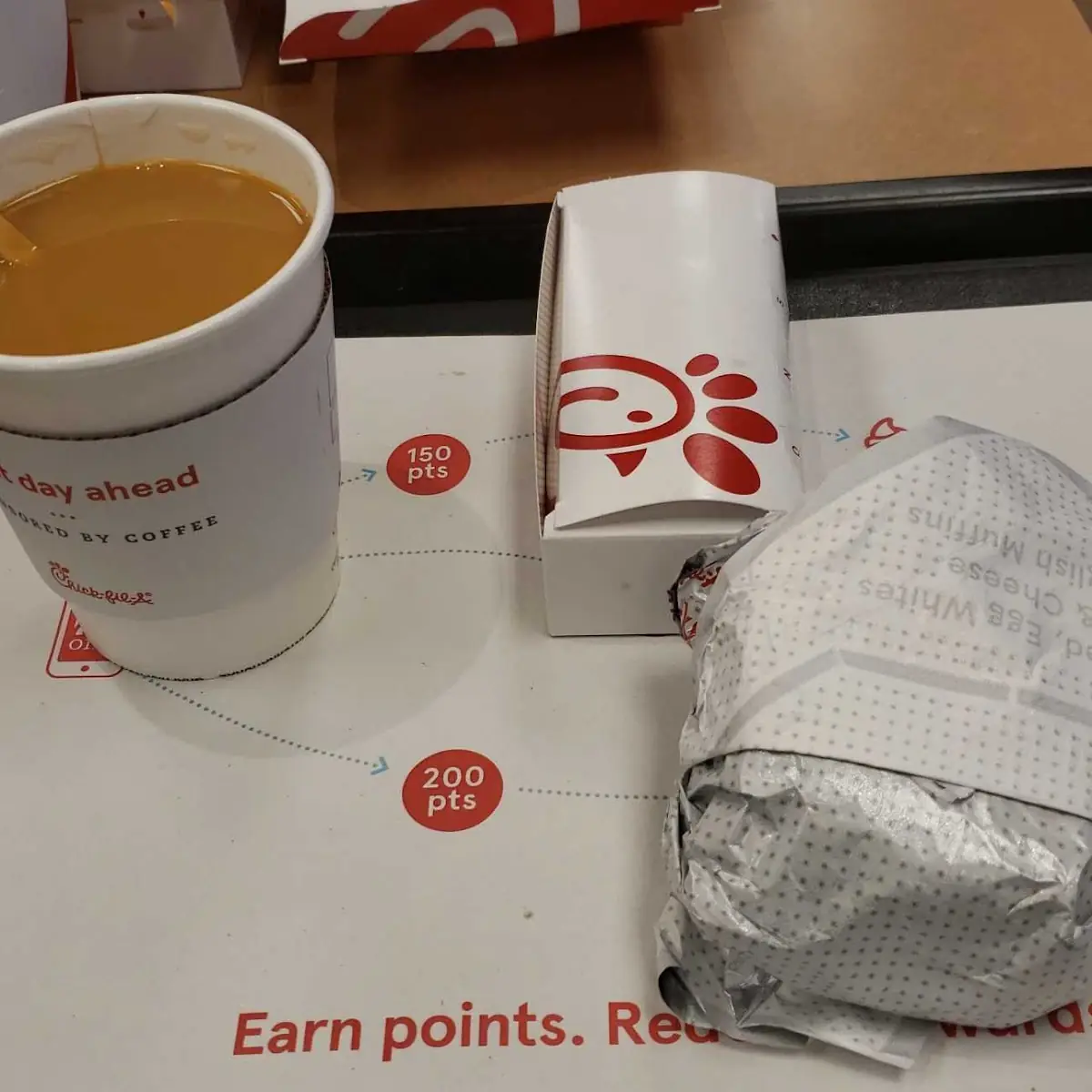 Coffee and Breakfast Sandwich
