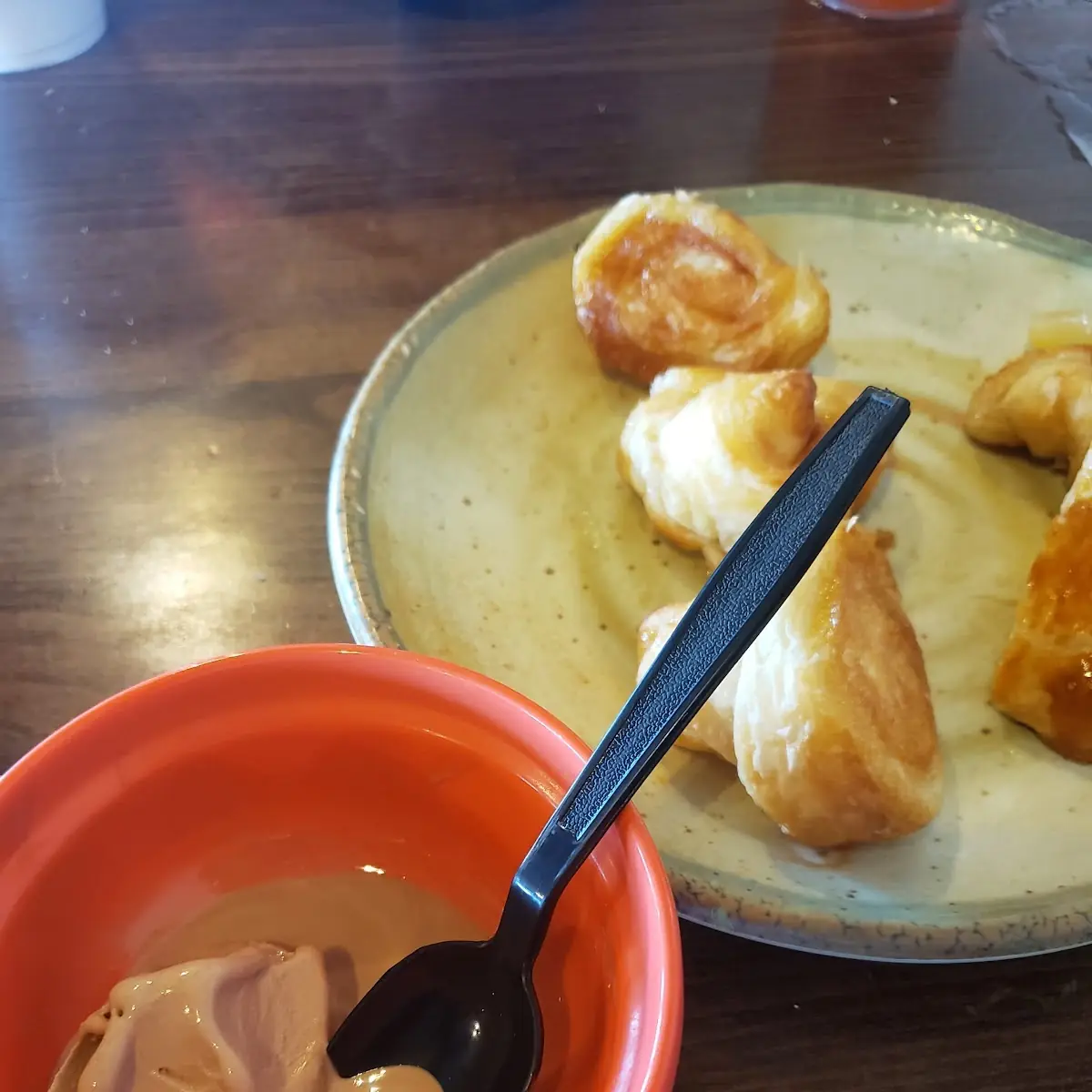 Chocolate Ice Cream Honey Croissant