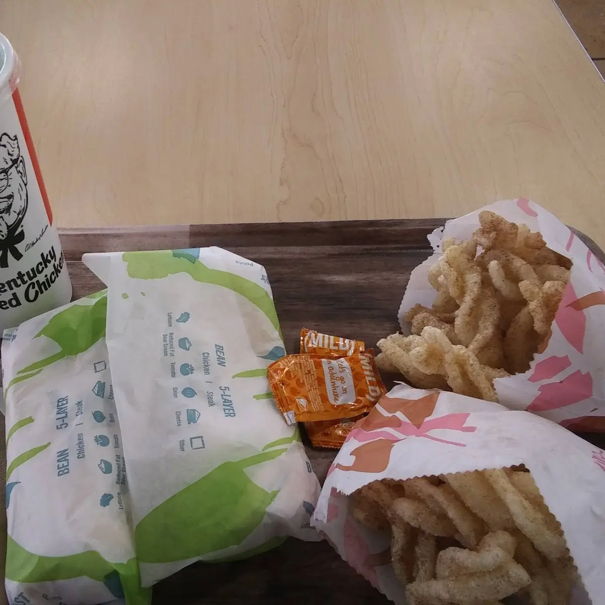 I Had 2-Beefy 5-Layer Burrito's 2- Cinnamon Twists & 1 Regular Mountain Dew Baja Blast
