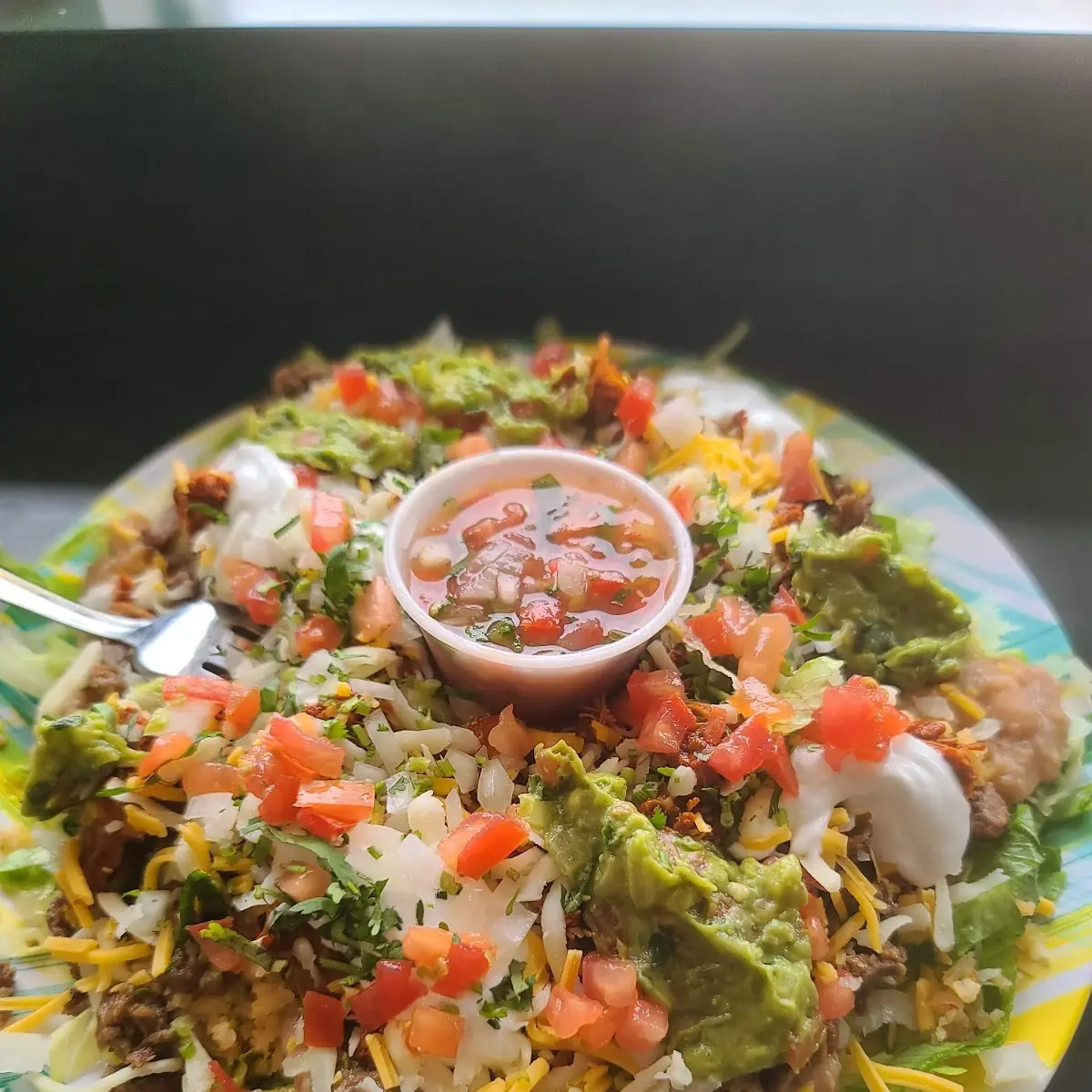 Steak Bowl w Hard Shell Tortilla on the Side