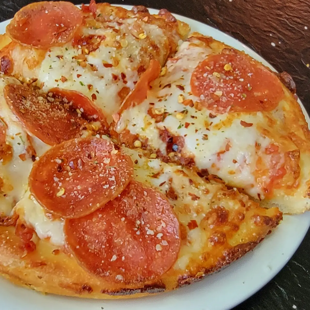 Personal Pepperoni and Pineapple Pizza