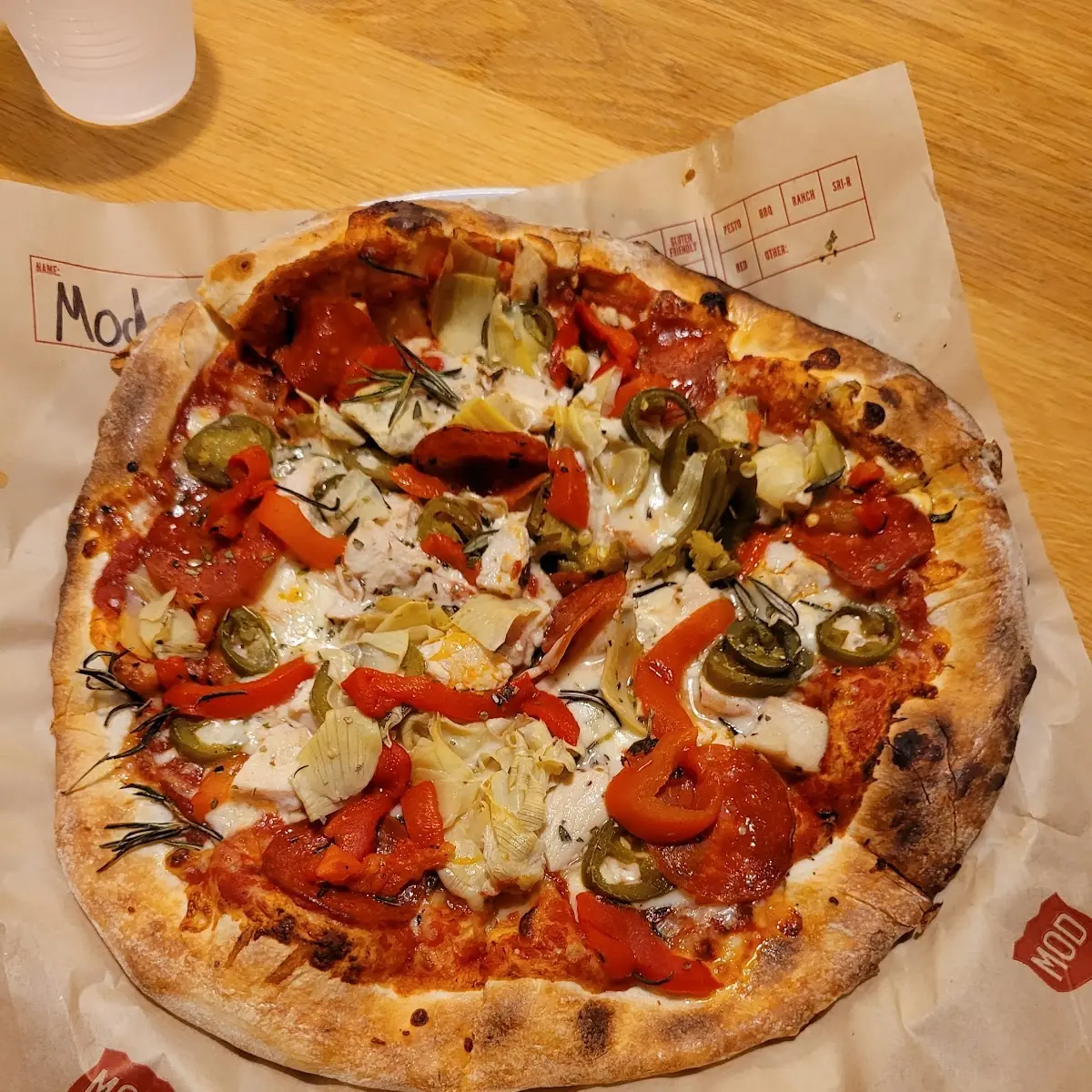 Calexia I Think with Artichokes and Roasted Peppers