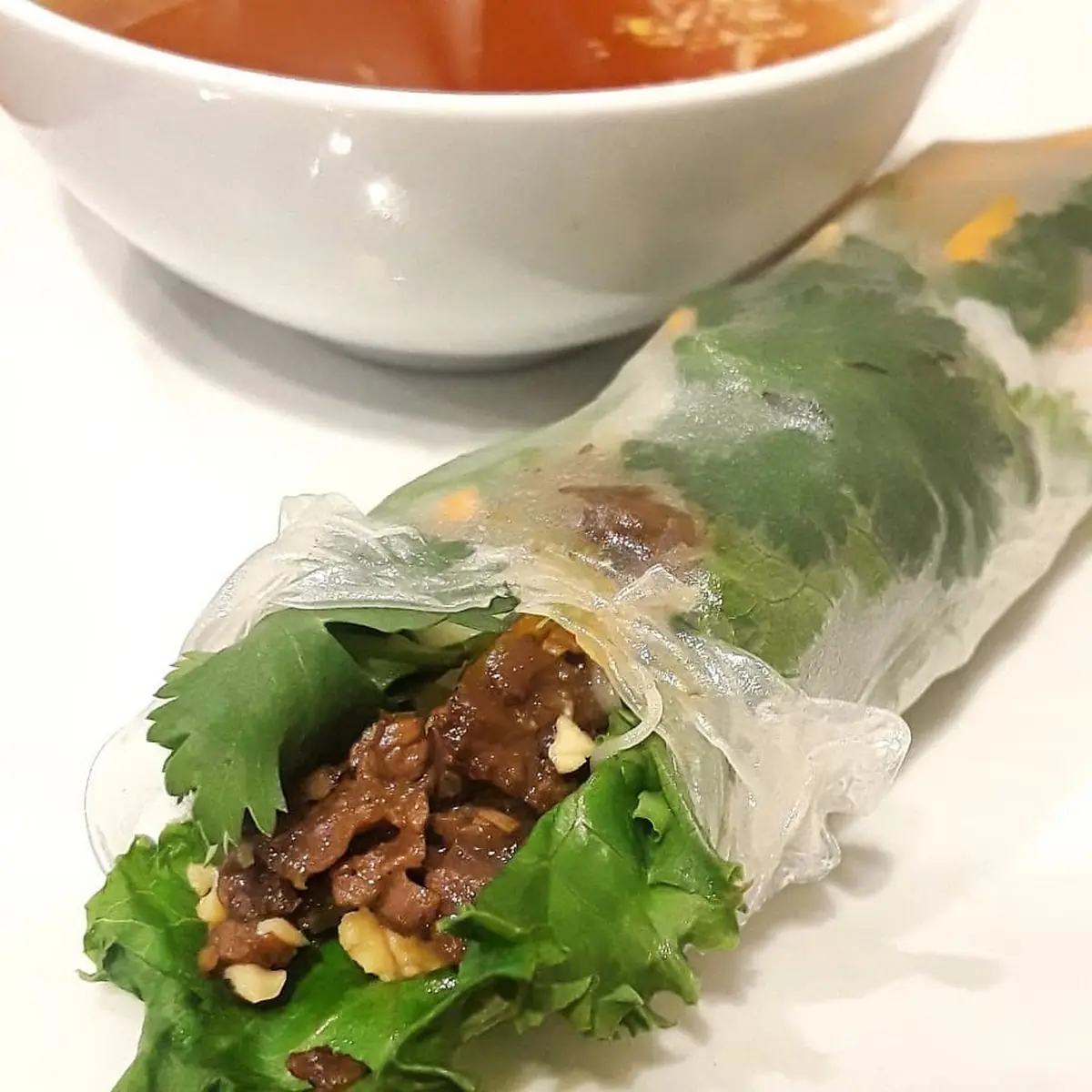 Grilled Beef Rice Paper Rolls