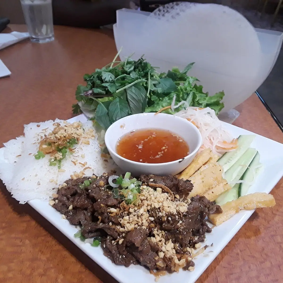 Grilled Beef with Rice Paper