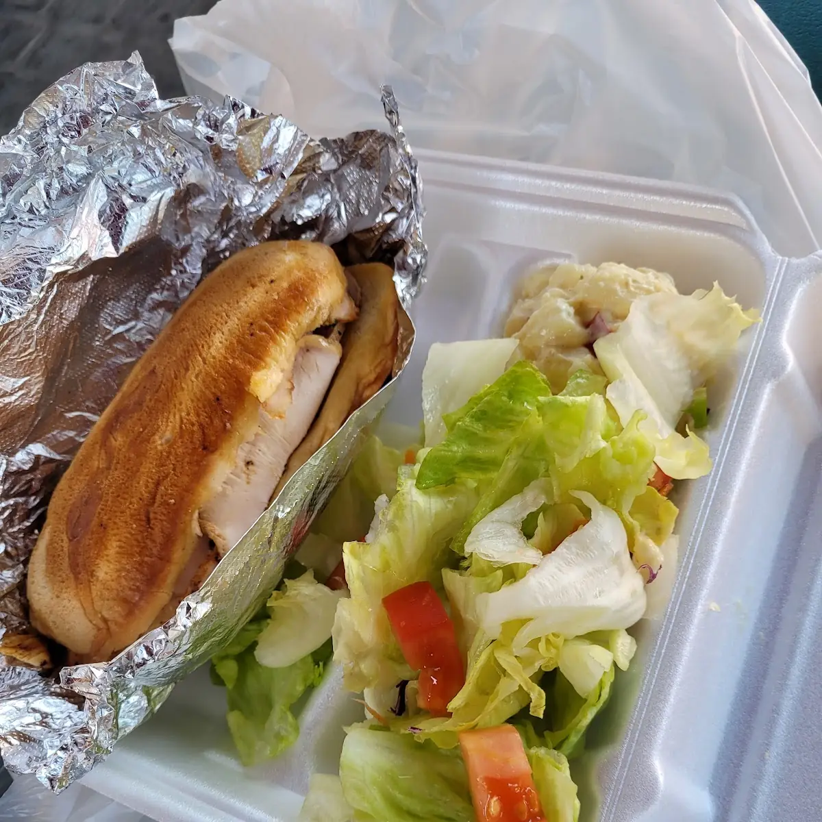 Chicken Salad and House Salad