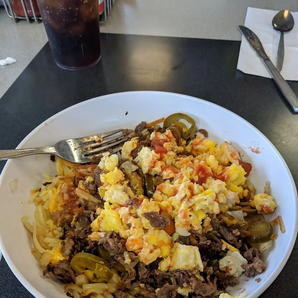 Steak and Cheese Bowl with Scrambled Eggs