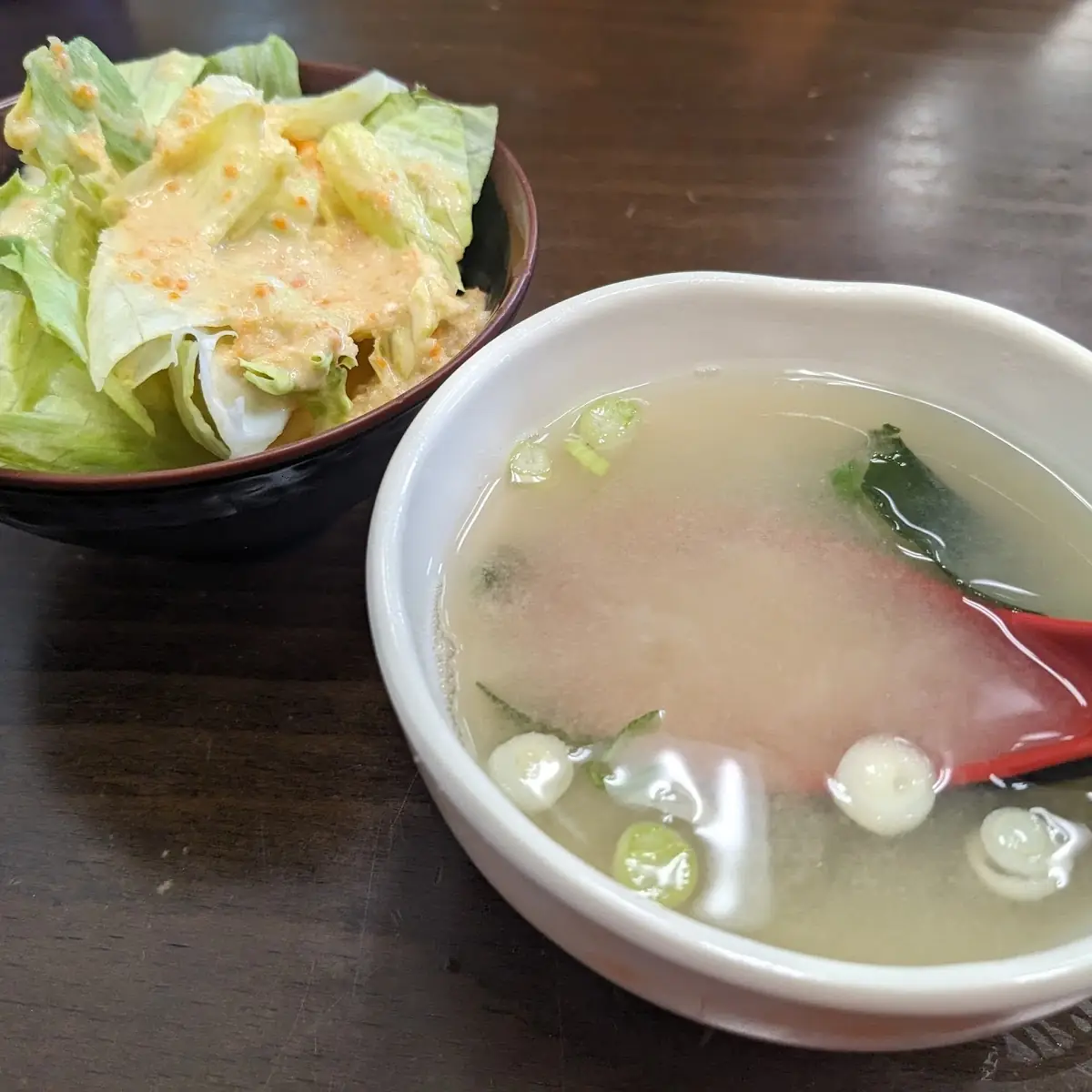 Side Salad and Miso Soup