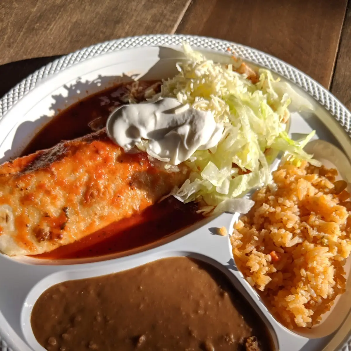 Shredded Chicken Enchiladas and Rice