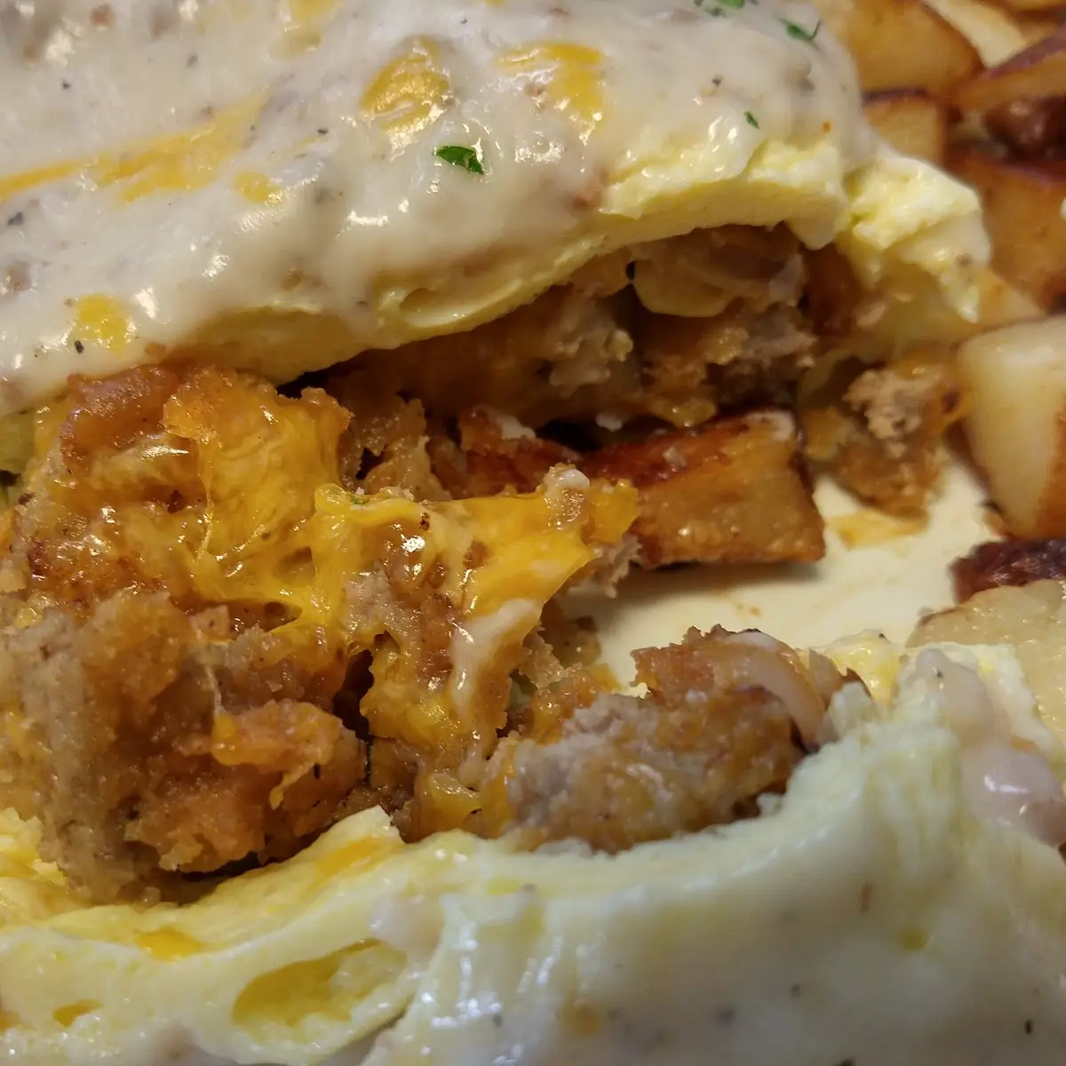 Country Fried Steak Omelette