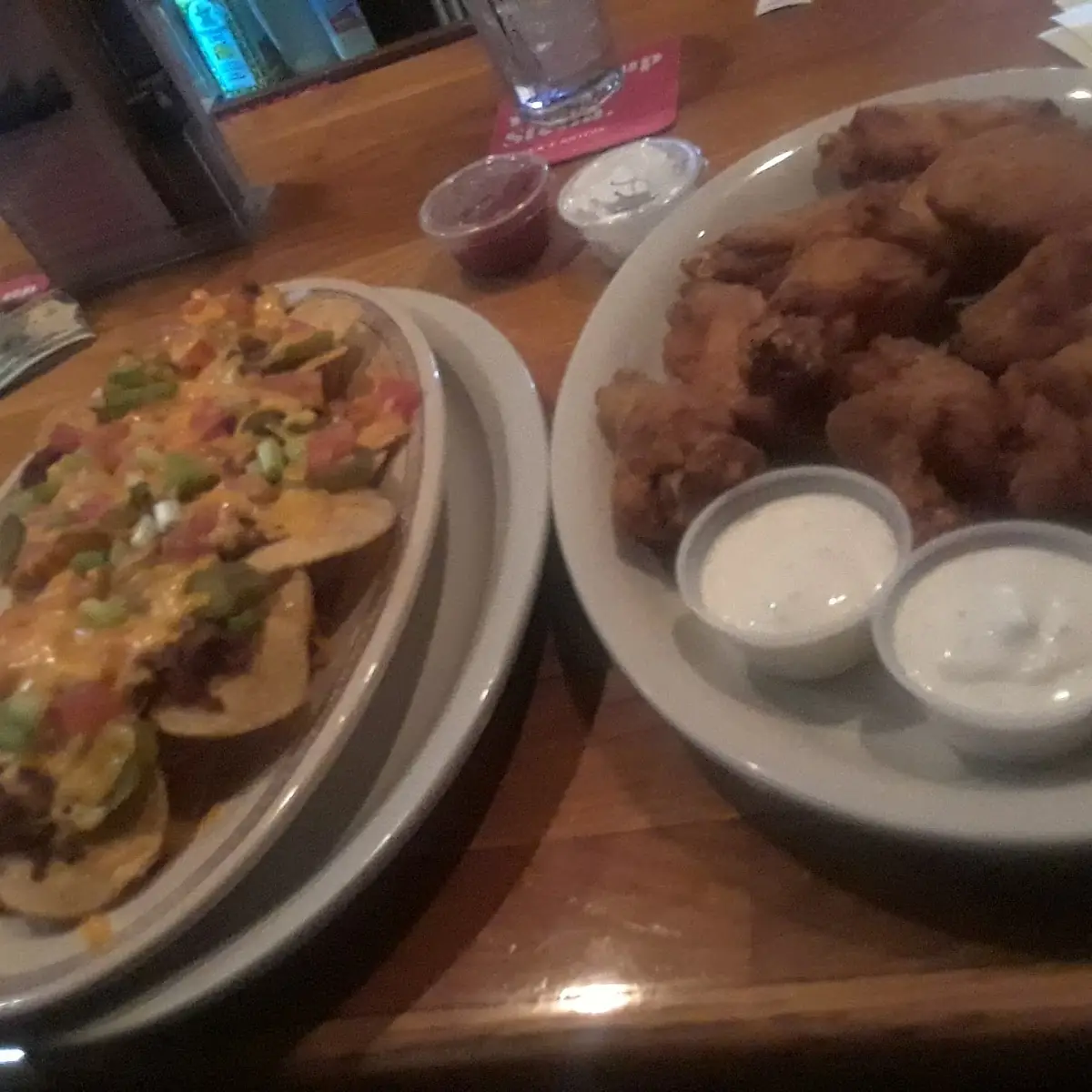 Pulled Pork Nachos and Mama Favorite Wings