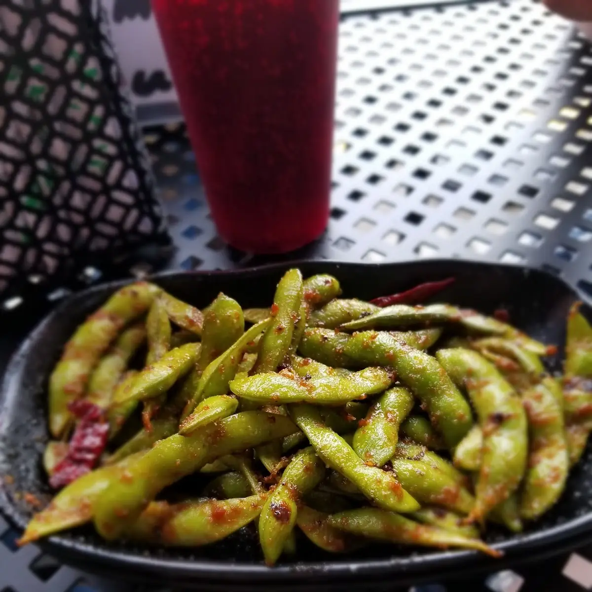 Spicy Garlic Edamame