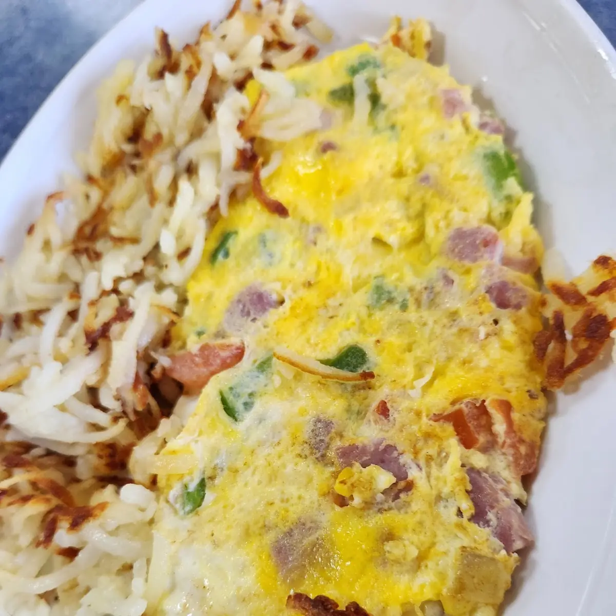 Vegetarian Omelet with Hash Brown