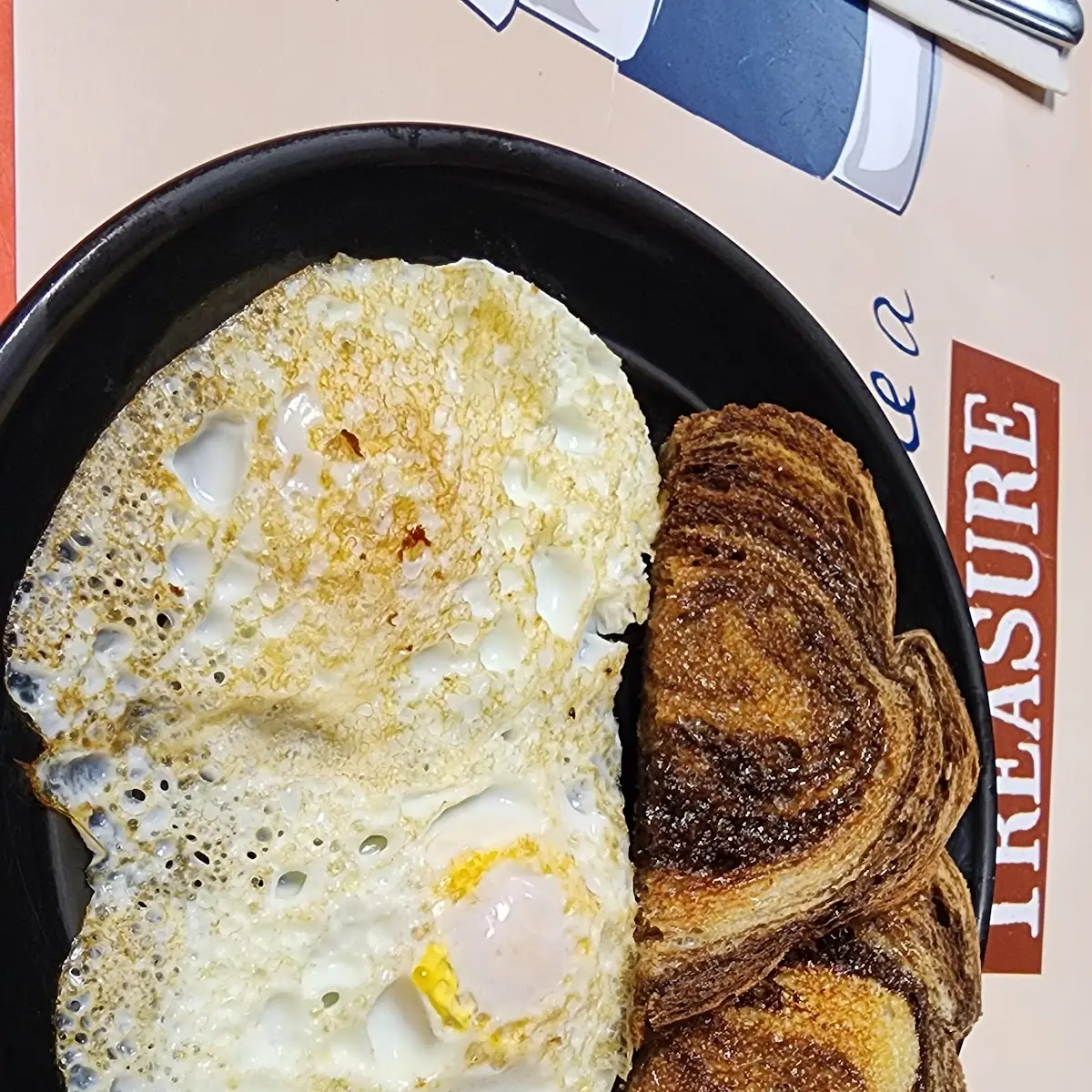 Eggs with Cinnamon Raisin Toast