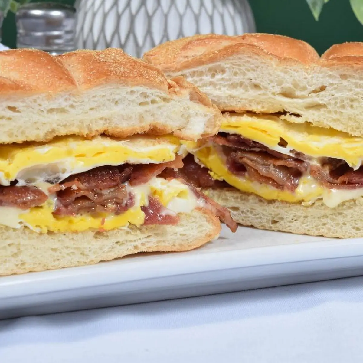 Egg & Cheese with Bacon or Ham