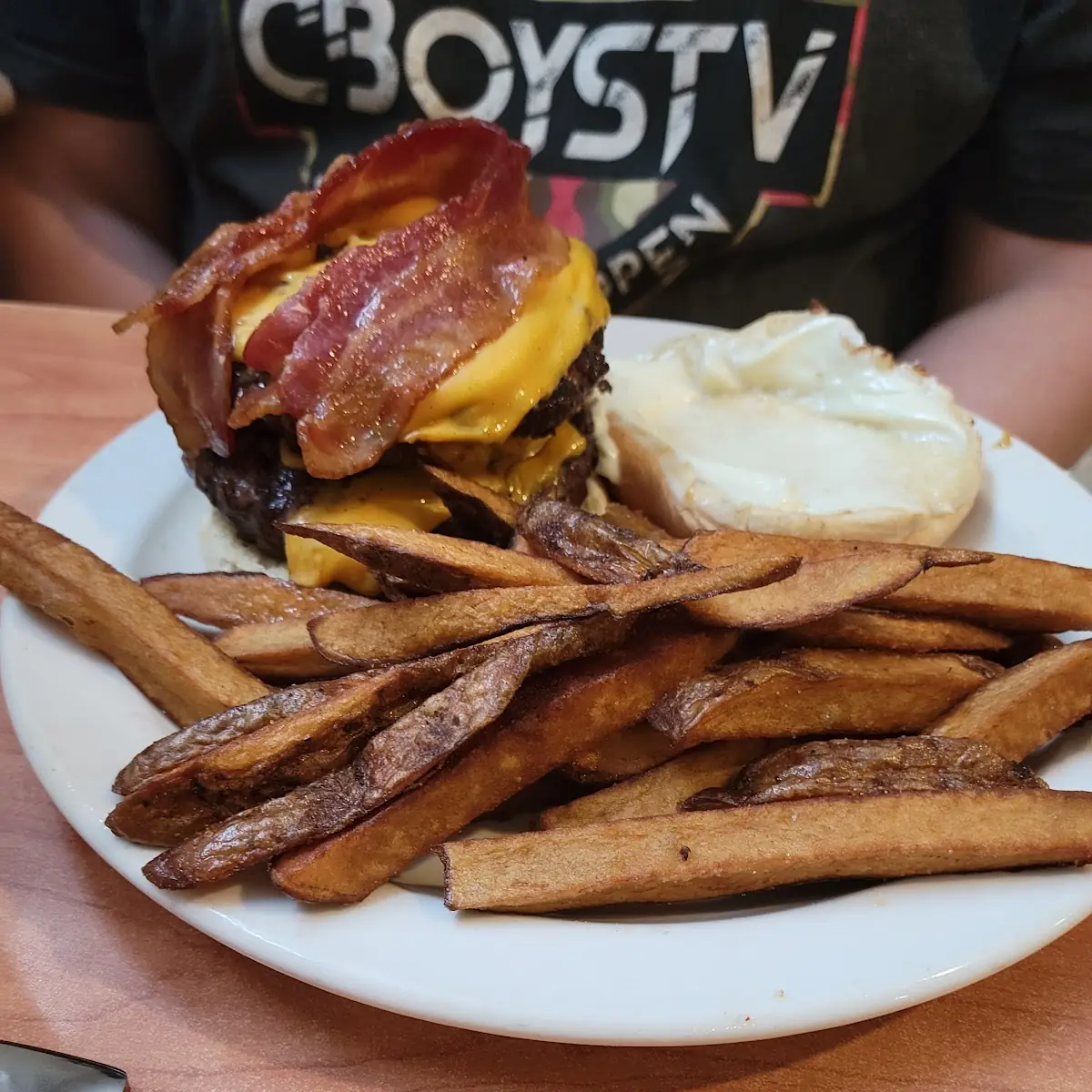 Bacon Cheeseburger and Fries